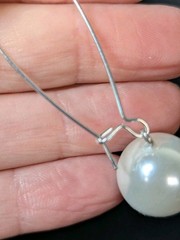 Women’s Sterling Silver White Pearl Long Wire Drop Dangle Earrings