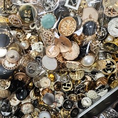 Vintage-now Costume Jewelry makeing Lots button Read Description 50pcs