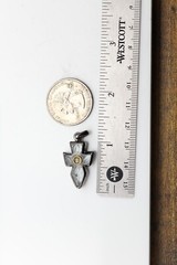 Vintage Aquamarine Cross Rough Natural Rough Gemstone Cross set in Silver (#56)