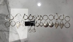 Lot Of 14 Pairs Vintage To Now 925 Sterling Silver Earrings