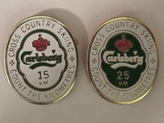 CARLSBERG Cross Country Skiing 15km + 25km PIN / BROOCH