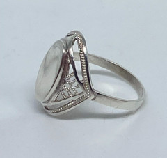 Rings Silver 925 Size 9.5 . Weight 3.18 g. Soviet Vintage Jewelry USSR
