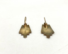 Vintage Sterling Silver with Gold-Plate Enamel Earrings