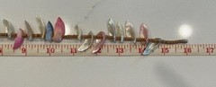 Pastel Multicolor Brown Bead Vintage Shell Necklace Barrel Clasp