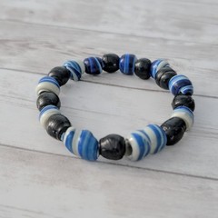 Vintage Bracelet Bangle – Blue, Black, Off-White