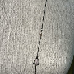 Vintage Judith Jack Sterling Silver Marcasite Mother of Pearl Pink Necklace 42″