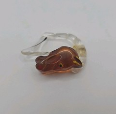Vintage Lucite Carved Figural Horse Head Brooch Pin Missing Pin 1 1/2 Inches