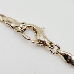 Classic Cobra or Snake Chain Bright Shiny Gold Tone Vintage 90s Necklace 18 Inch