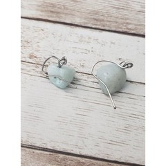 Vintage Earrings For Pierced Ears Light Green Stone