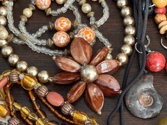 COLLECTOR ESTATE lot Hippie &Modernist Jewelry Boho Amethyst Bib Collar Necklace