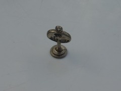 Vintage Sterling Silver Charm Pendant 3D Antique No Parking Sign Cast Iron Base