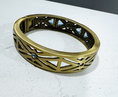 Vintage LaVintage Art Deco Multicolor Rhinestone Bangle Bracelet