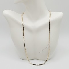 Classic Cobra or Snake Chain Bright Shiny Gold Tone Vintage 90s Necklace 18 Inch