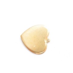 Silver Sparkle Resin Metal Heart Pendant
