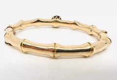 Victorian 15ct 15k Gold Rose Cut Diamond Bangle Bracelet 19.34g Antique Jewelry