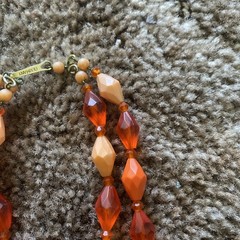 Germany Necklace Vintage Multi Strand Beaded Acrylic Plastic Chunky Statement