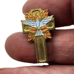 Metal Push Pins Crosses Peace on Earth Lot of Three