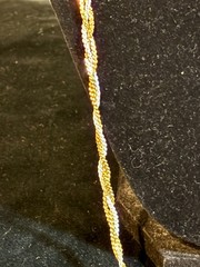 Vintage Two-Tone Rope Chain Necklace – Gold & White Twist – Marked JAPAN