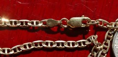 14k yellow gold necklace 19.5″ anchor / mariner link chain vintage 7.67gr N3502