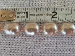 Vintage Signed Les Bernard Baroque Faux Pearls Cream Hand Knotted 29”Necklace