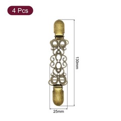 4PCS Hat Clips for Travel, Alloy Retro Cardigan Clip, Bronze