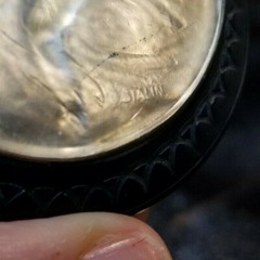Rare Edwardian Era Gabriel Stalin Fairy Nymph Glass Sash Buckle