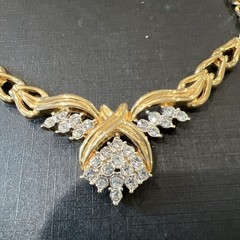 Puccini Rhinestone Choker Necklace 15 Inch Signed