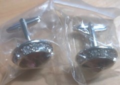 Pair Of Cufflinks – New No Brand Name On Cufflinks Purple Stone