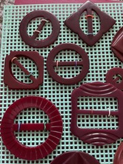 Burgundy Scarf Slides