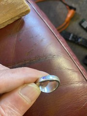 Sterling Ridged Band Ring Sz7wght9.6grams
