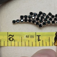 VTG Sterling Emerald Green Rhinestone Earrings Chandelier Waterfall Design 925