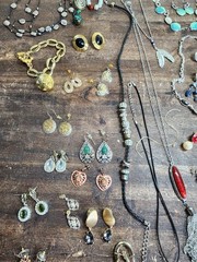 Vintage to now Costume jewelry Lot Mixed Jewelry Lot Pendants Earings Necklaces