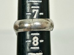 Vintage Sterling Silver Tiger Iron Ring Size 7.5