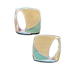 Lot of 3 Vintage 80’s Plastic Enamel Metal Pierced Earrings