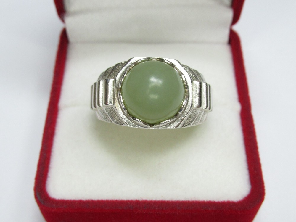 Vintage USSR sterling silver ring 925 star, nephritis, 8,2 gr, ring size 11,5.