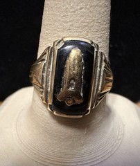 1941 Vintage 10K Gold Class Ring 4.8Grams – Unique Lighthouse Tower Motif