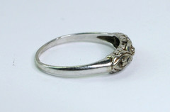 Vintage Art Deco 14K White Gold “Crosby” Interlocking Ring Size 5 – 1.58 g