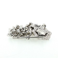Magnificent Antique Birmingham Sterling Silver Albert Watch Chain