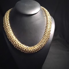 Vintage Givenchy Triple Row Goldtone Curb Link 16″ -18″ Heavy Chain