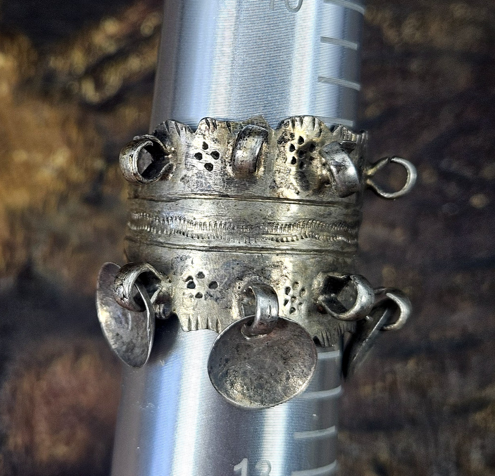 VTG Sterling Silver Bedouin Style Dangle Ring SS Sz 11.75 8.2g Repair