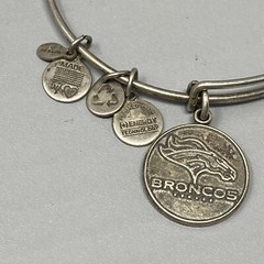 Alex Ani Bracelet Charm Lot 3 Silver Tone Dangle Mom Broncos NFL Sports Symbol