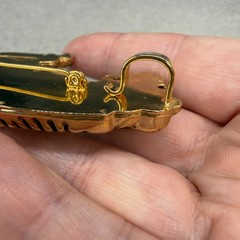Vintage Brooch Tiger Cheetah Big Cat Gold Tone 2.5 Inches