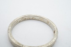 Vintage 18k White Gold Diamond Ring Etched Size 7.25