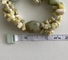 Vintage Tourmaline Quartz Stretch Bracelet 6.25in Green Chunky Boho 46.48g