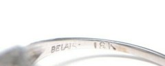 Antique Art Deco Belais Engagement 18K White Ring Size 6 UK-L1/2 EGL USA