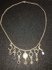 Peter Stone 925-7 Classical Planets Necklace Moons Necklace Retired Vintage Gems