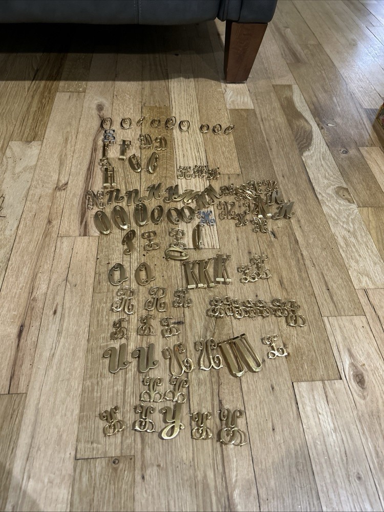 Vtg MONOGRAM Golden/Metallic Script/Letters Approximately 80+ Many Duplicates