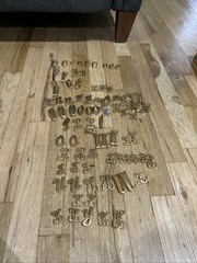 Vtg MONOGRAM Golden/Metallic Script/Letters Approximately 80+ Many Duplicates