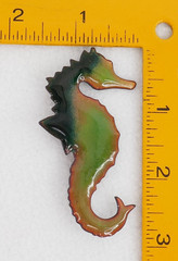 3 ViNTAGE MCM ENAMEL ON COPPER STARFiSH SEAHORSE CATTAiLS SUNSET BROOCH PiN LOT