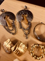 Lot 14 Gold & Silver Plate Pierce Earrings Fashion Costume Jewelry